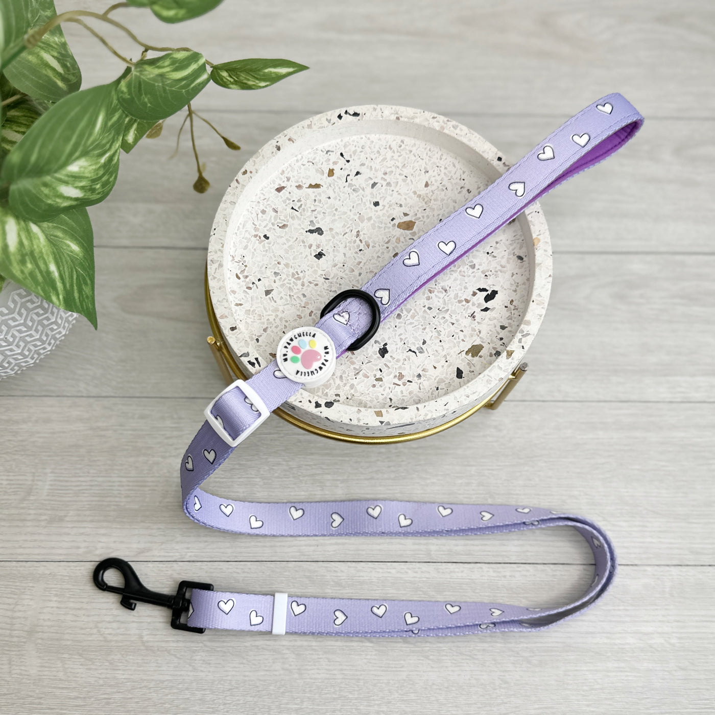Heart of lilac - Adjustable fabric lead