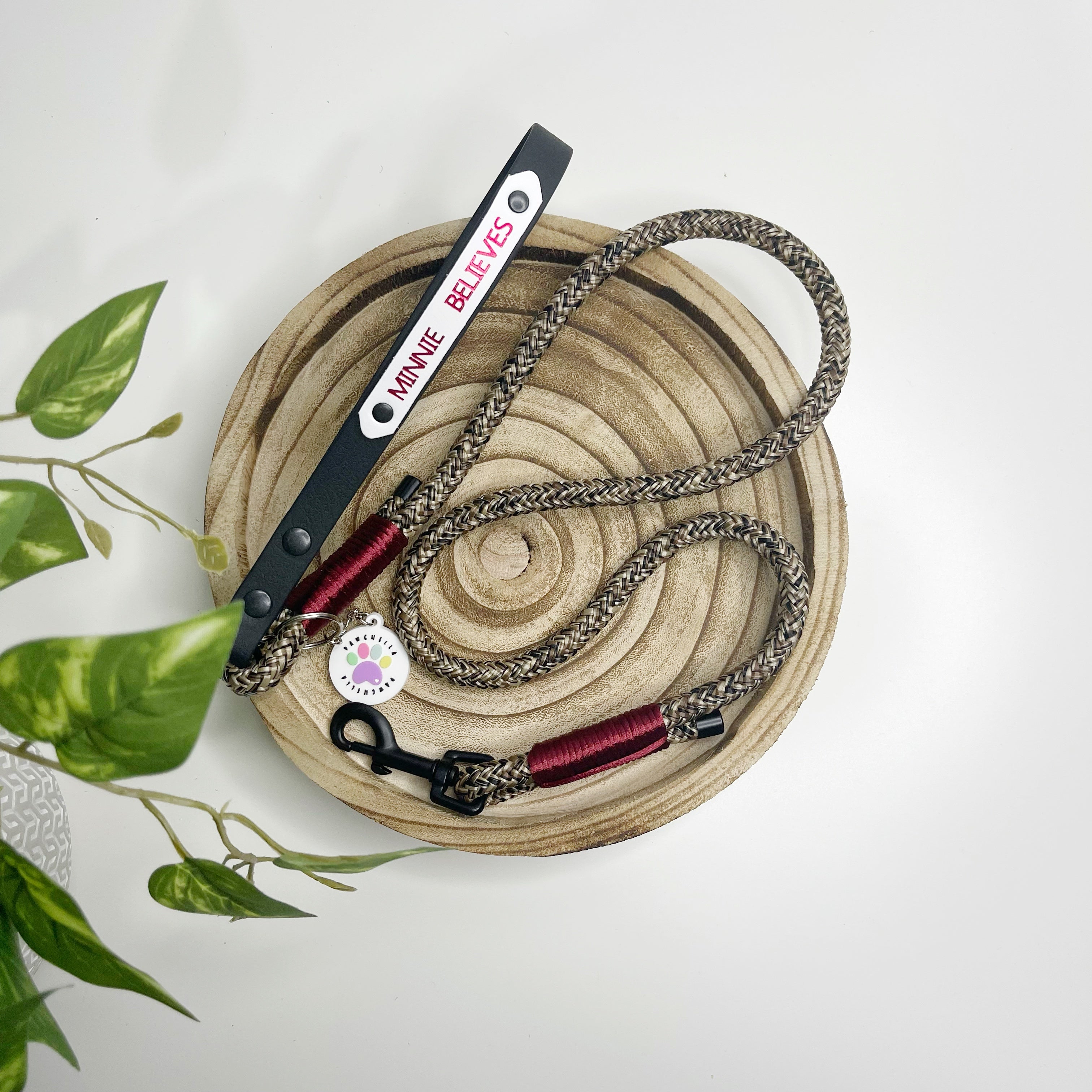 Christmas pudding rope lead (7296907772073)