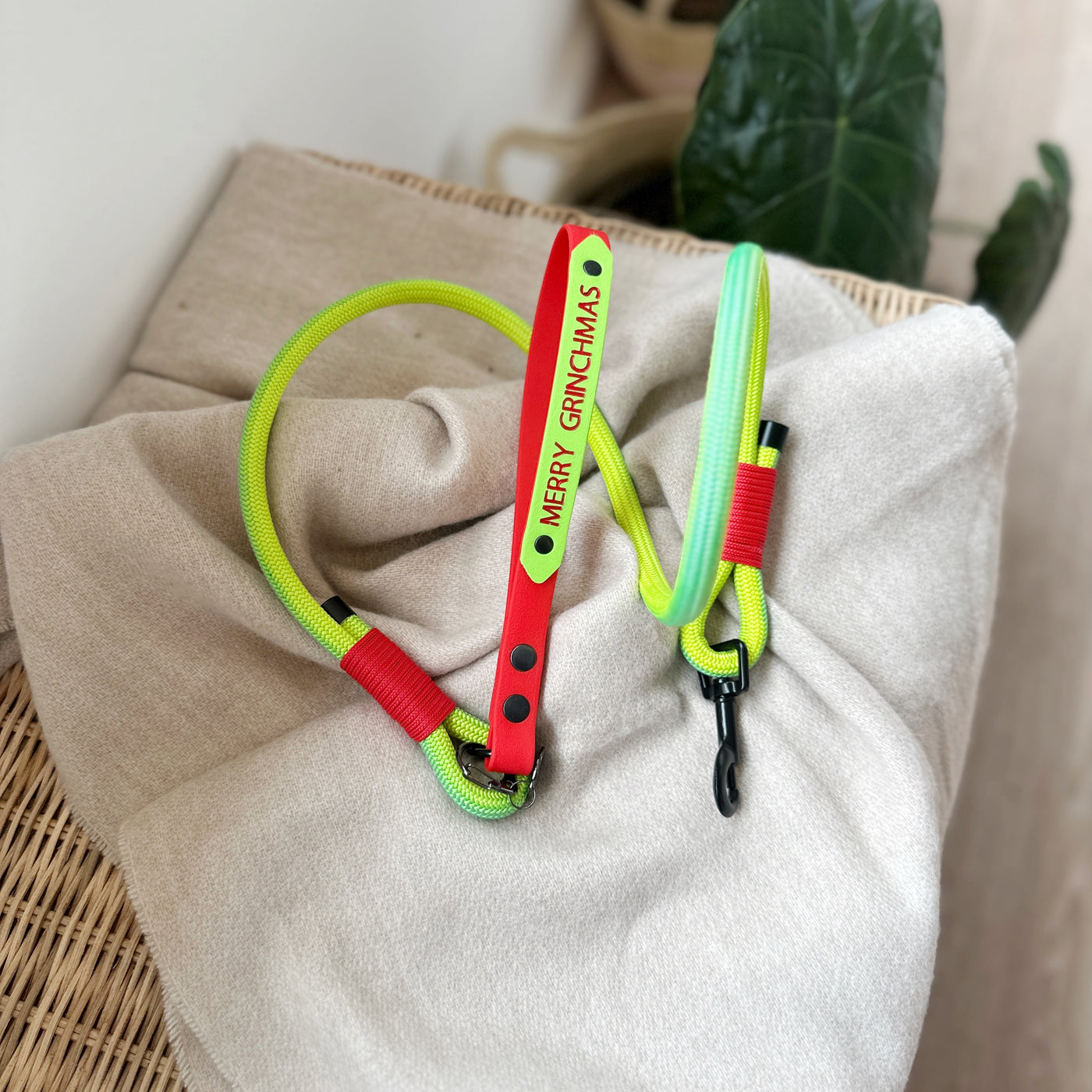Grinch inspired rope lead